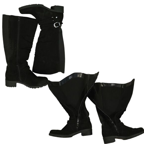 Unr8ed Black Danielle Wide Calf / Wide Width Tall Boots Size 8.5 - Picture 3 of 6